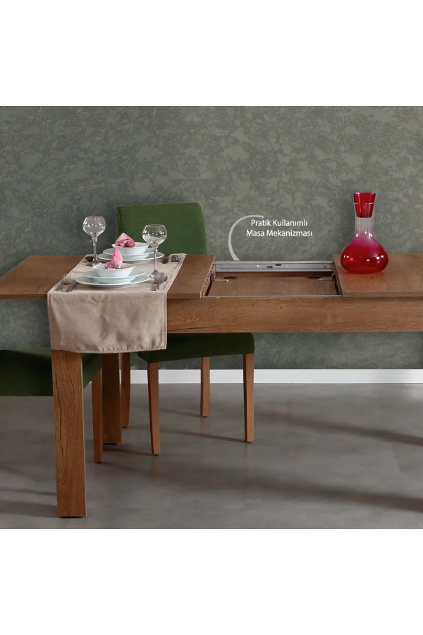 Pasific Home Bois Açılır Yemek Masası, Koyu Meşe
