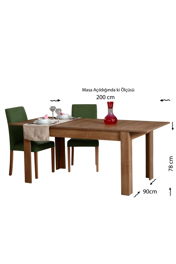Pasific Home Bois Açılır Yemek Masası, Koyu Meşe
