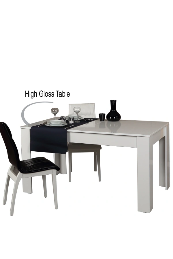 Pasific Home Bois Açılır Yemek Masası, Parlak Beyaz