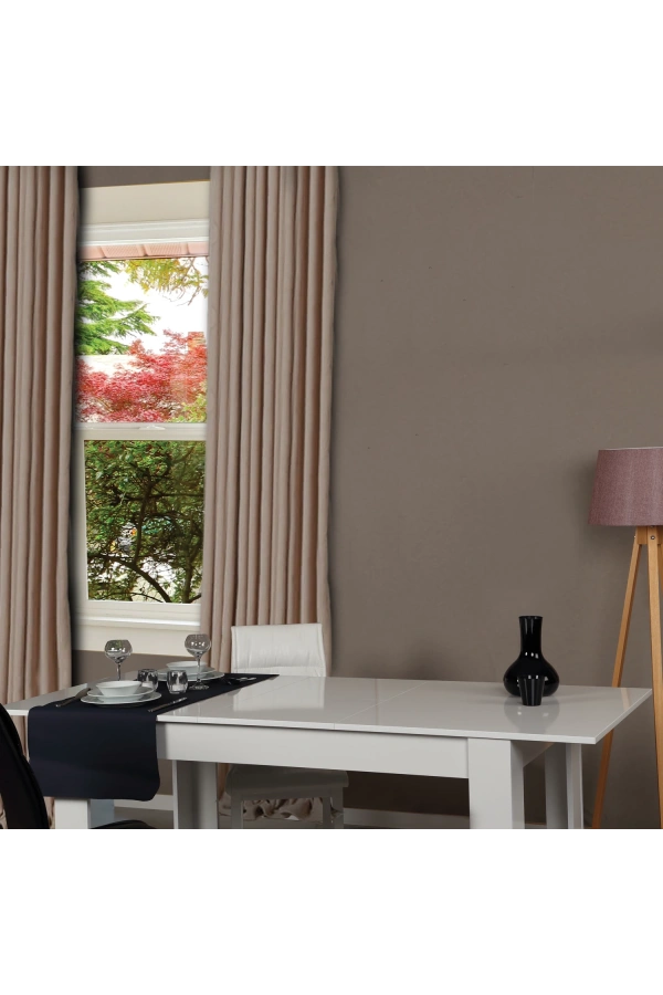 Pasific Home Bois Açılır Yemek Masası, Parlak Beyaz