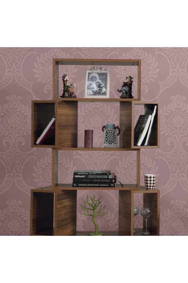 Pasific Home Box Hareketli Kutulu Raflı Kitaplık,Ceviz