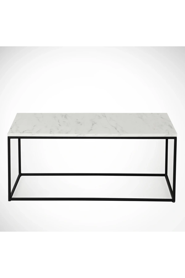 Pasific Home Cosco Dikdörtgen Orta Sehpa ,Beyaz Mermer