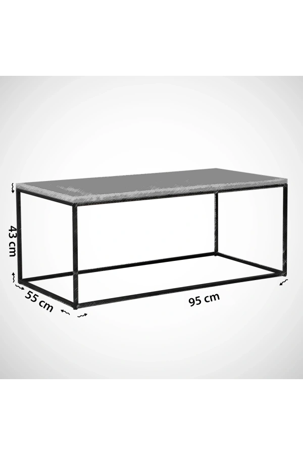 Pasific Home Cosco Dikdörtgen Orta Sehpa ,Beyaz Mermer