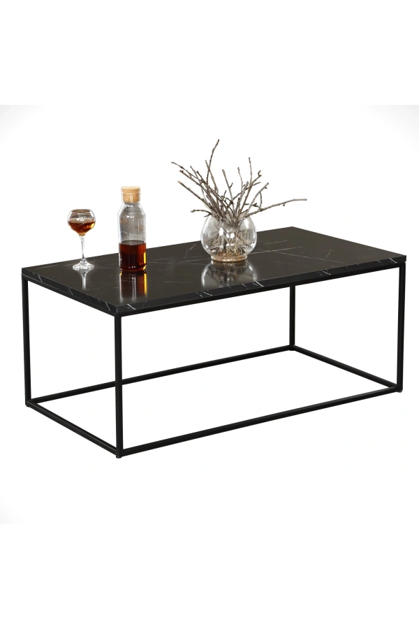 Pasific Home Cosco Dikdörtgen Orta Sehpa ,Siyah Mermer