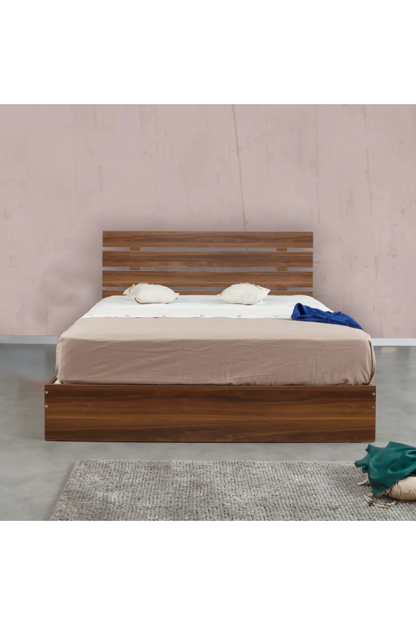 Pasific Home Huga Çift Kişilik 150 X 200 Başlıklı Karyola, Ceviz