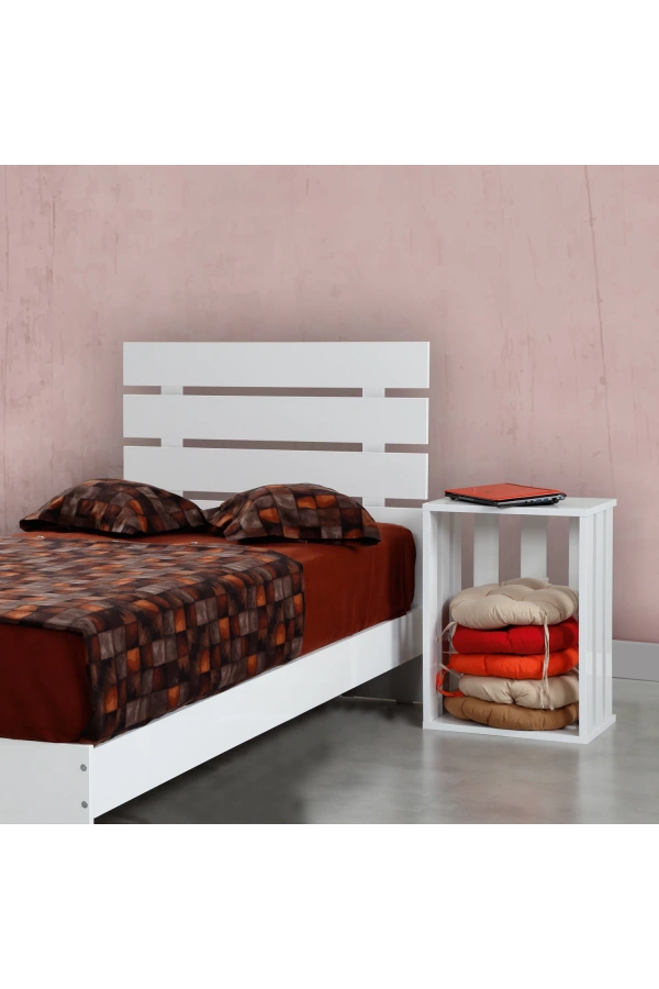 Pasific Home Huga Tek Kişilik Karyola, Beyaz, 90X200