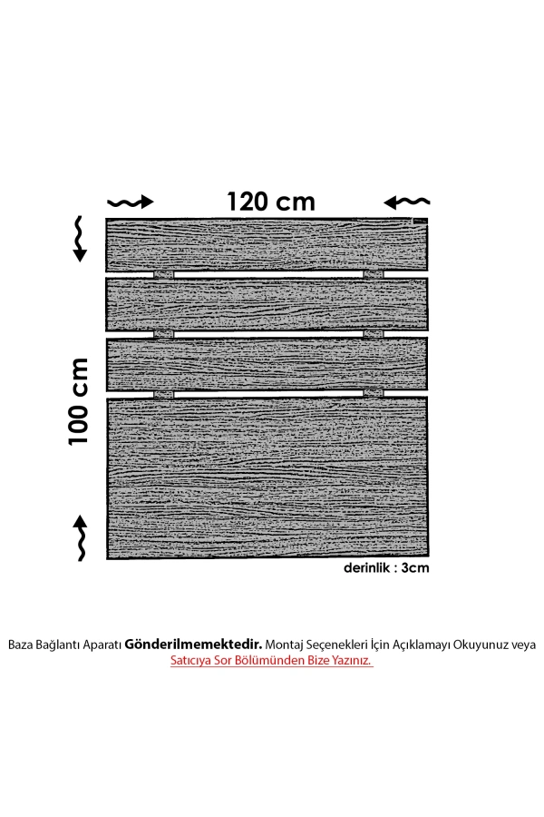 Pasific Home Huga Tek Kişilik Meşe Yatak Başlığı 120lk / 120 cm Baza Başlık