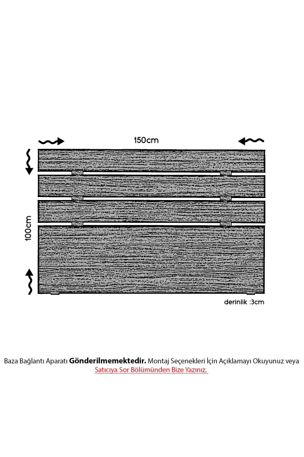 Pasific Home Huga Çift Kişilik Yatak Başlığı 150lk, Ceviz, 150 cm Baza Başlık