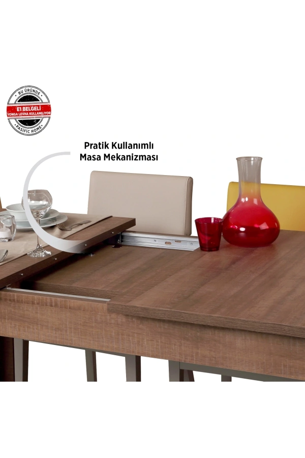 Pasific Home Huqqa Yemek Masası Açılır ,Koyu Meşe