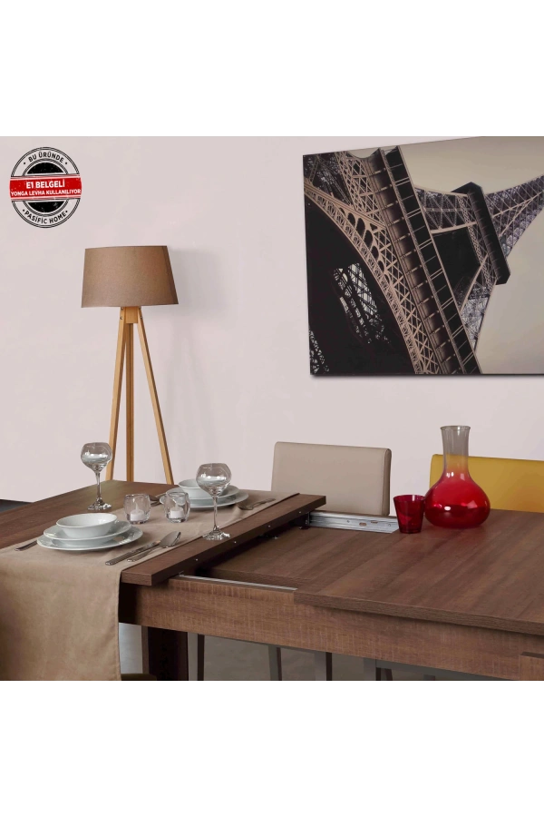 Pasific Home Huqqa Yemek Masası Açılır ,Koyu Meşe