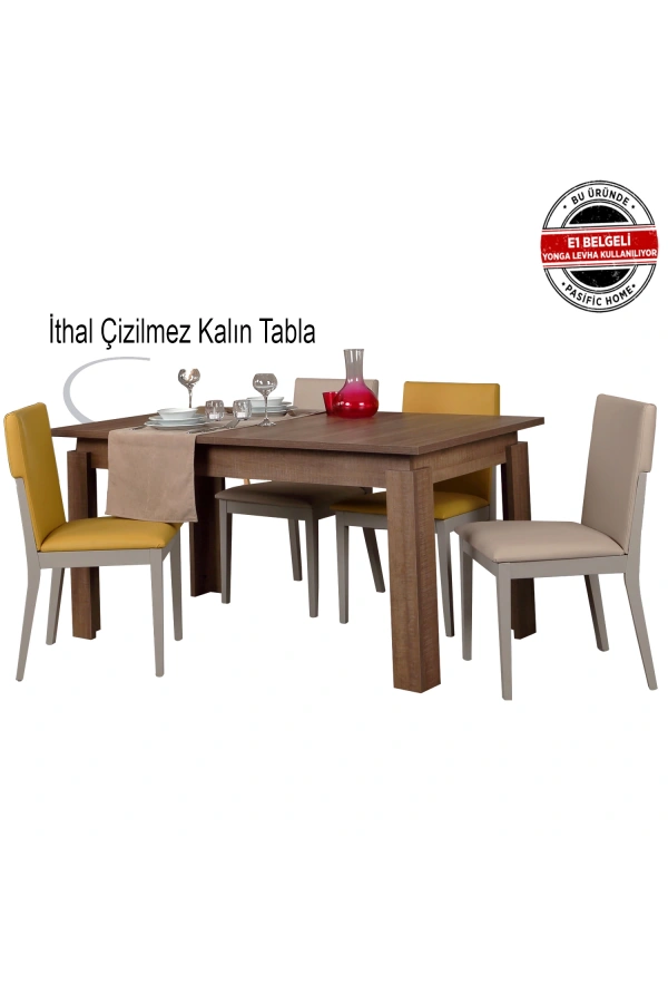 Pasific Home Huqqa Yemek Masası Açılır ,Koyu Meşe