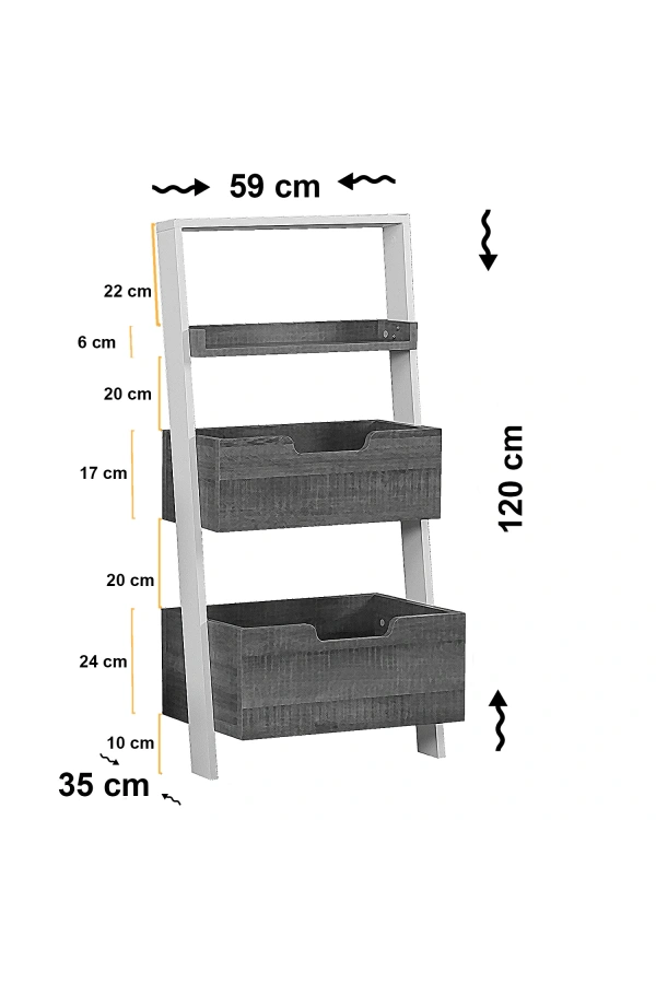 Pasific Home Low Çok Amaçlı Dekoratif Kitaplık ,Beyaz, Montessori Dolap