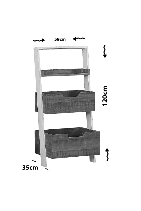 Pasific Home Low Çok Amaçlı Dekoratif Kitaplık ,Ceviz, Montessori Dolap