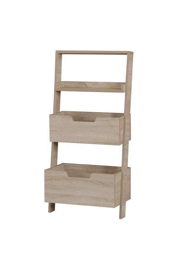 Pasific Home Low Çok Amaçlı Dekoratif Kitaplık ,Meşe, Montessori Dolap