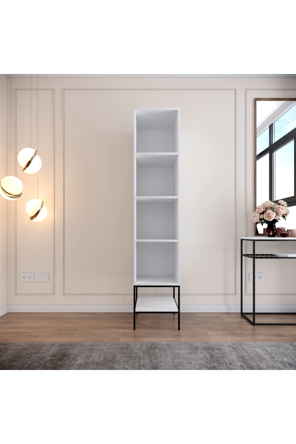 Pasific Home Martin 1 Kapaklı Gardırop Elbise Dolabı, Parlak Beyaz