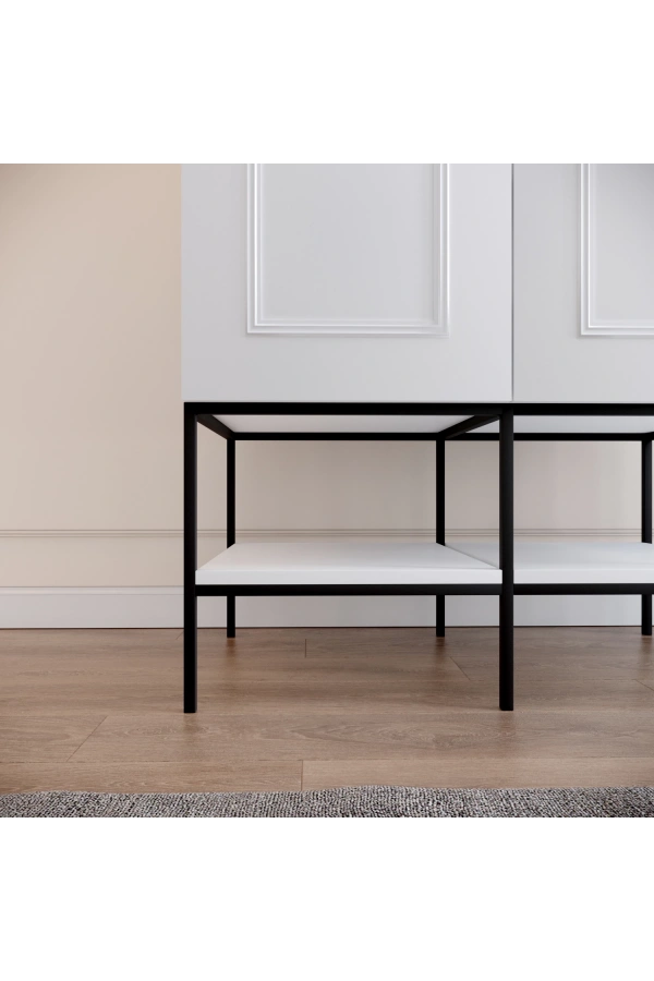 Pasific Home Martin 2 Kapaklı Gardırop Elbise Dolabı, Parlak Beyaz