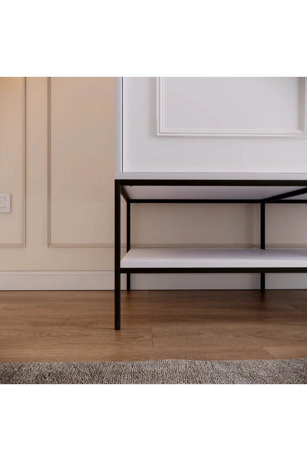 Pasific Home Martin 2 Kapaklı Sürgülü Gardırop Elbise Dolabı,120 cm,Parlak Beyaz