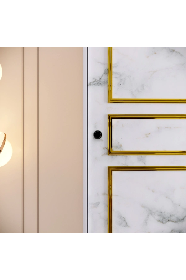 Pasific Home Martin 2 Kapaklı Sürgülü Gardırop Elbise Dolabı,120 cm, Beyaz & Beyaz Mermer