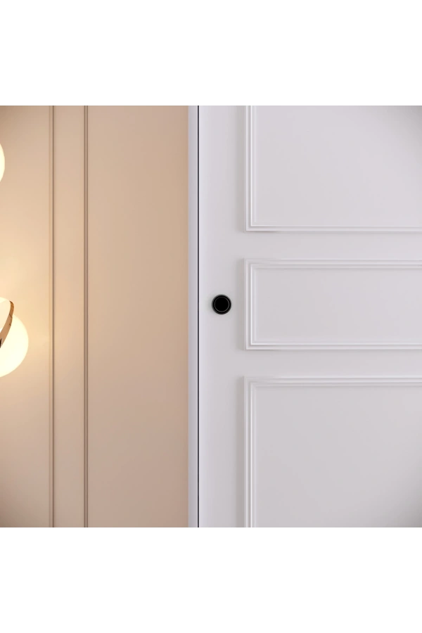 Pasific Home Martin 2 Kapaklı Sürgülü Gardırop Elbise Dolabı,120 cm,Parlak Beyaz