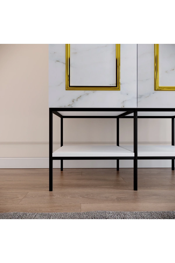 Pasific Home Martin 3 Kapaklı Gardırop Elbise Dolabı, Beyaz& Beyaz Mermer