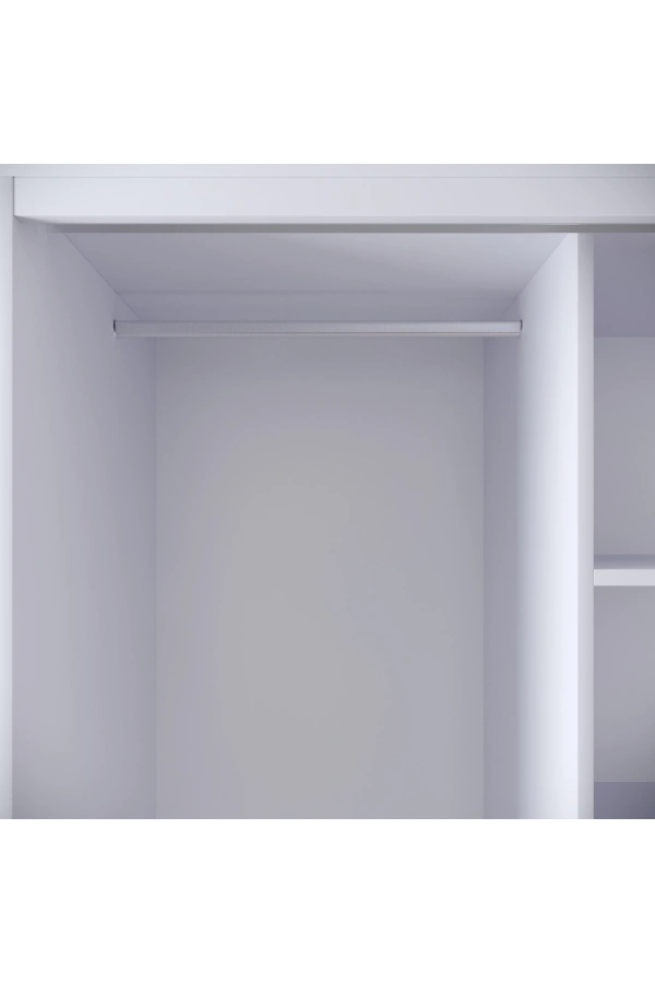 Pasific Home Martin 3 Kapaklı Gardırop Elbise Dolabı, Parlak Beyaz