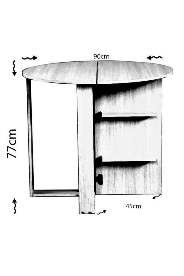 Pasific Home Middle Pratik Katlanır Masa, Ceviz