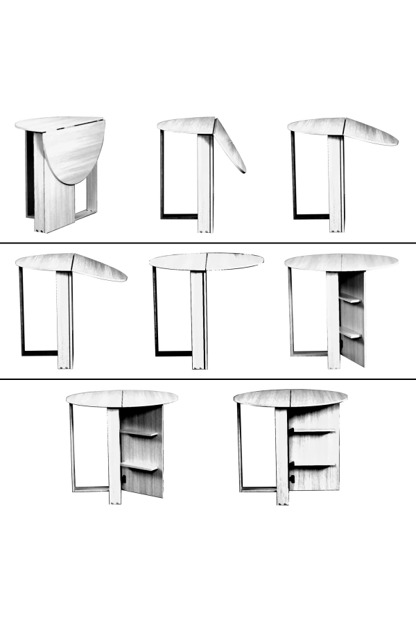 Pasific Home Middle Pratik Katlanır Masa, Meşe