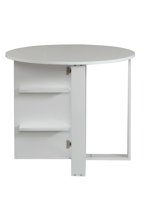 Pasific Home Middle Pratik Katlanır Masa, Parlak Beyaz