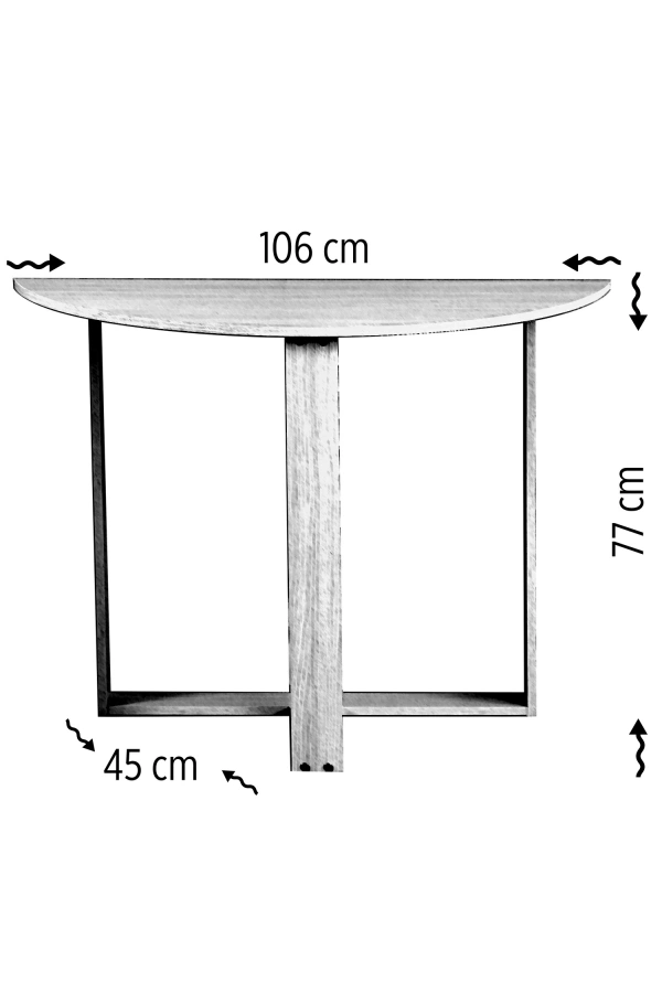 Pasific Home Middle Yuvarlak Masa, Beyaz Çam