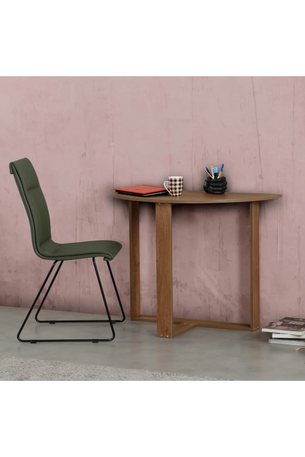 Pasific Home Middle Yuvarlak Masa, Koyu Meşe