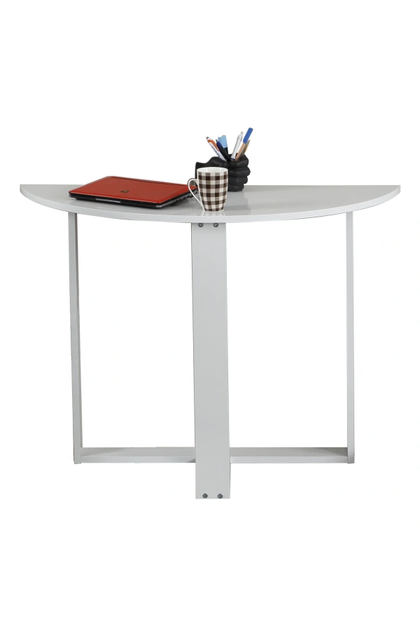 Pasific Home Middle Yuvarlak Masa, Parlak Beyaz