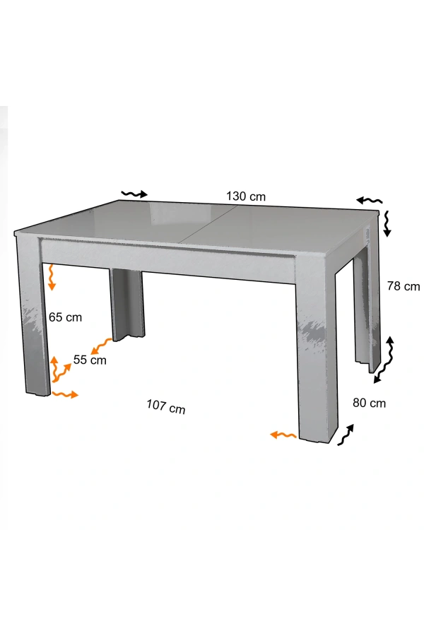 Pasific Home Oblo Açılır Yemek Masası, Ceviz