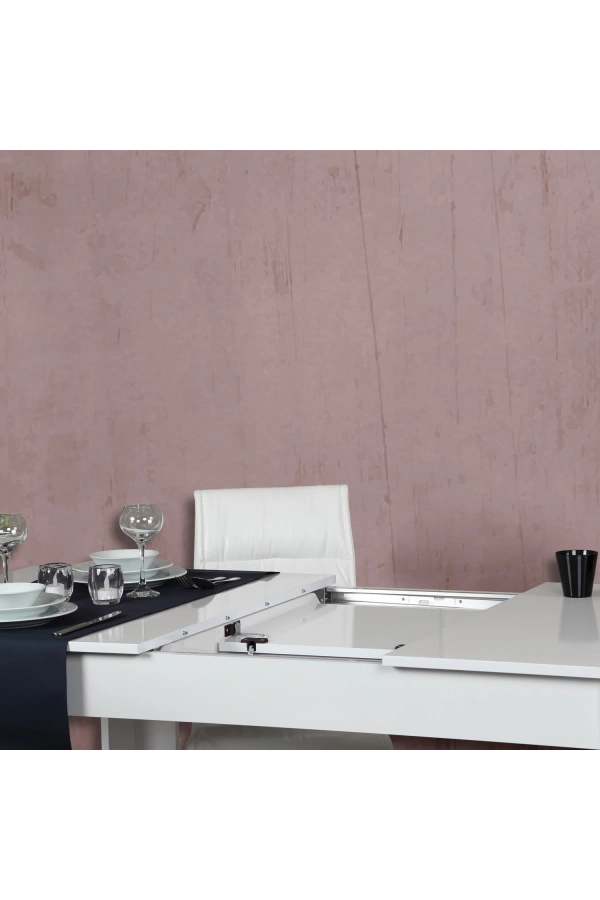 Pasific Home Oblo Açılır Yemek Masası, Parlak Beyaz