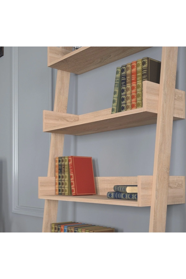 Pasific Home Only Merdiven Kitaplık , 5 Raflı, Meşe