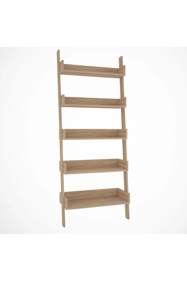 Pasific Home Only Merdiven Kitaplık , 5 Raflı, Meşe