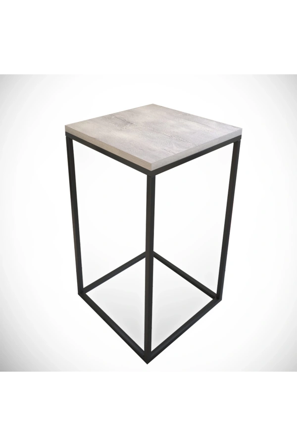 Pasific Home Pure Yan Sehpa, Metal Yan Sehpa ,Beyaz Meşe