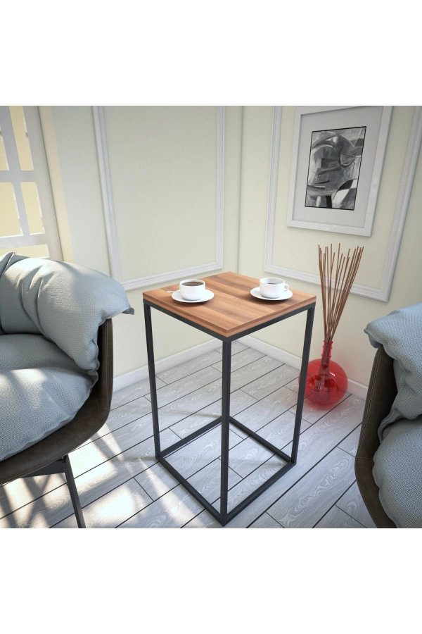 Pasific Home Pure Yan Sehpa, Metal Yan Sehpa ,Ceviz