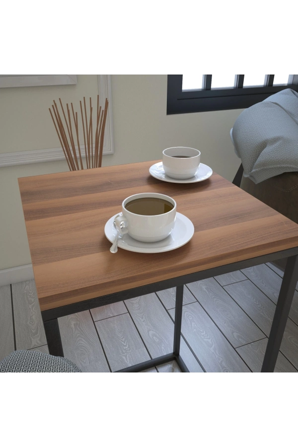 Pasific Home Pure Yan Sehpa, Metal Yan Sehpa ,Ceviz