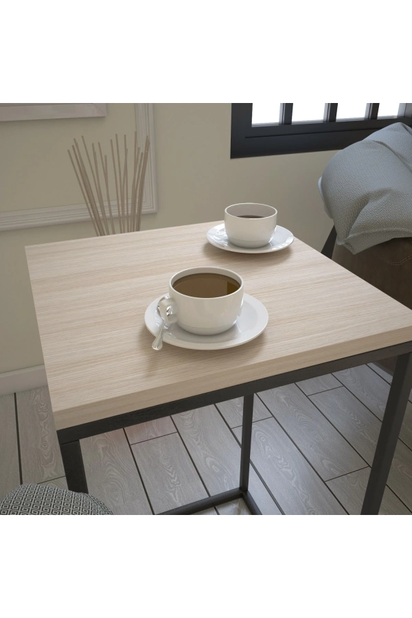 Pasific Home Pure Yan Sehpa, Metal Yan Sehpa ,Meşe