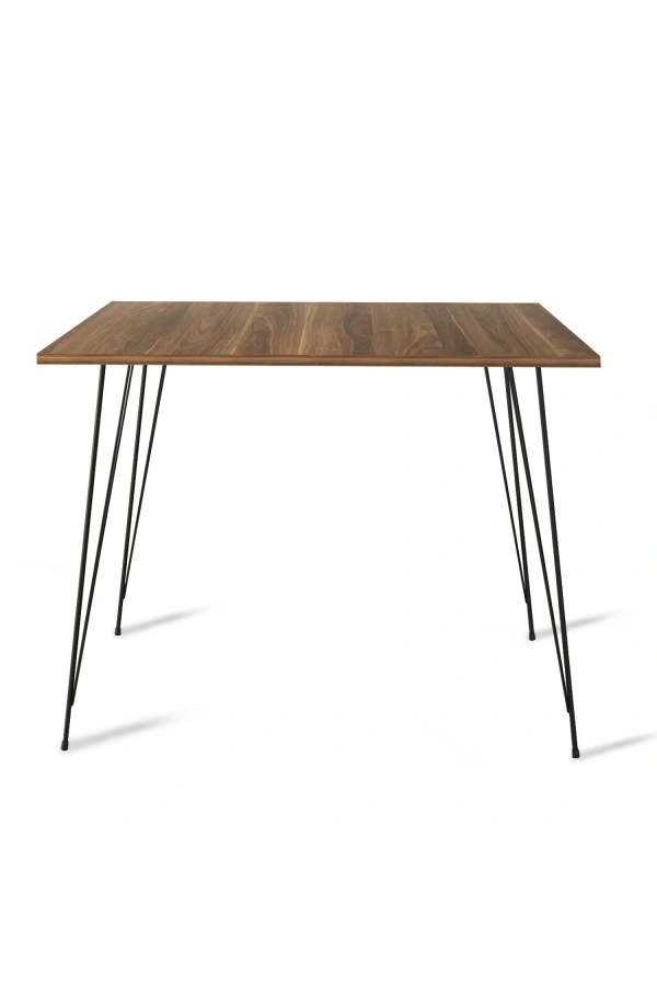 Pasific Home Sandalf Metal Ayaklı Mutfak Masası, Kare 90x90, Ceviz