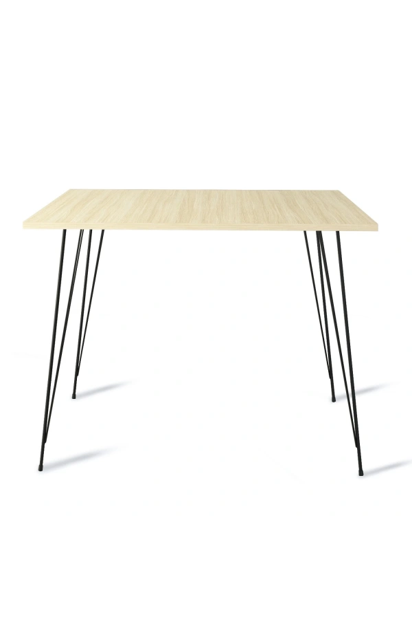 Pasific Home Sandalf Metal Ayaklı Mutfak Masası,Kare 90x90, Meşe