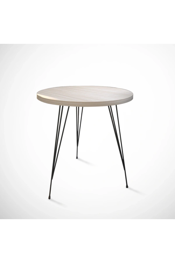 Pasific Home Sandalf Yan Sehpa, Metal Ayaklı, Açık Meşe