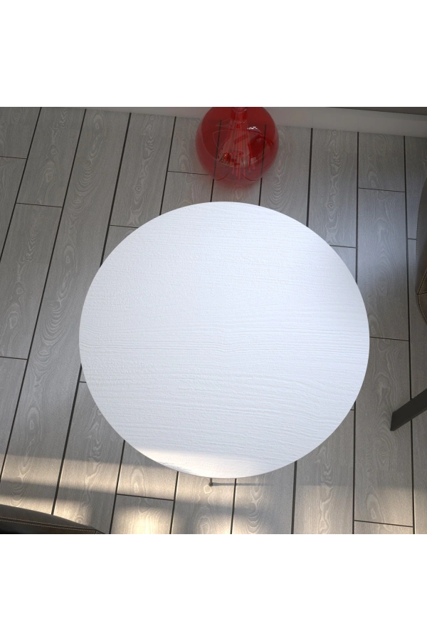 Pasific Home Sandalf Yan Sehpa, Metal Ayaklı, Ahşap Beyaz