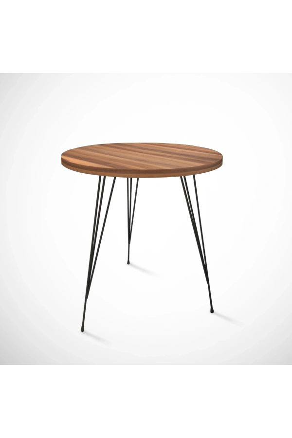 Pasific Home Sandalf Yan Sehpa, Metal Ayaklı, Yeni Ceviz