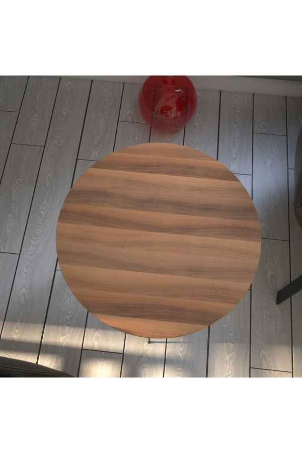 Pasific Home Sandalf Yan Sehpa, Metal Ayaklı, Yeni Ceviz