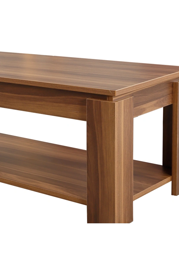 Pasific Home Shelf Raflı Orta Sehpa, Dikdörtgen Sehpa, Ceviz