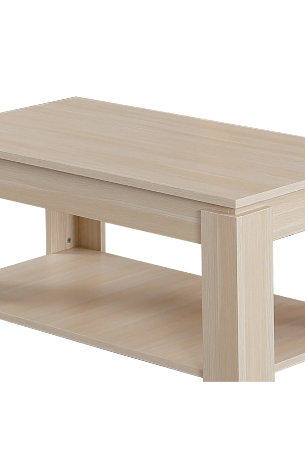 Pasific Home Shelf Raflı Orta Sehpa, Dikdörtgen Sehpa, Meşe