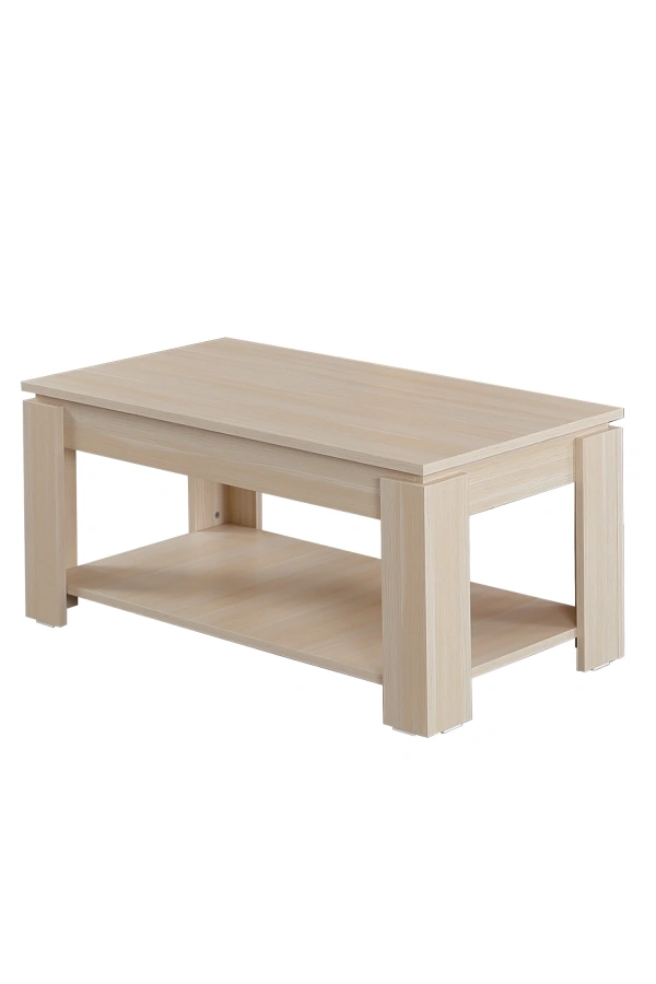 Pasific Home Shelf Raflı Orta Sehpa, Dikdörtgen Sehpa, Meşe