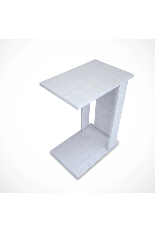 Pasific Home Single Çok Amaçlı Tekerlekli C Sehpa ,Koltuk Sehpası - Açık Koton