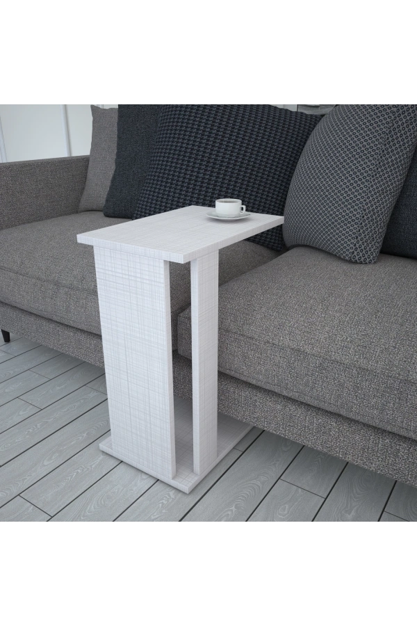 Pasific Home Single Çok Amaçlı Tekerlekli C Sehpa ,Koltuk Sehpası - Açık Koton